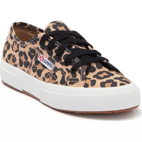 Superga Shoes - Superga 2750 Fantasy Cotu Big Classic Leopard Casual Sneakers Women's 8.5